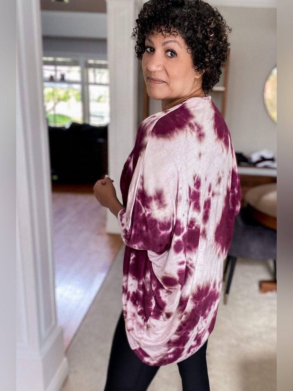 Tie Dye For Cardi (NWT) 🍒 Pink Tie Dye, Size S/M